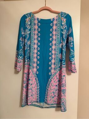 Lily Pulitzer - Teal & Pink Printed Tunic Dress